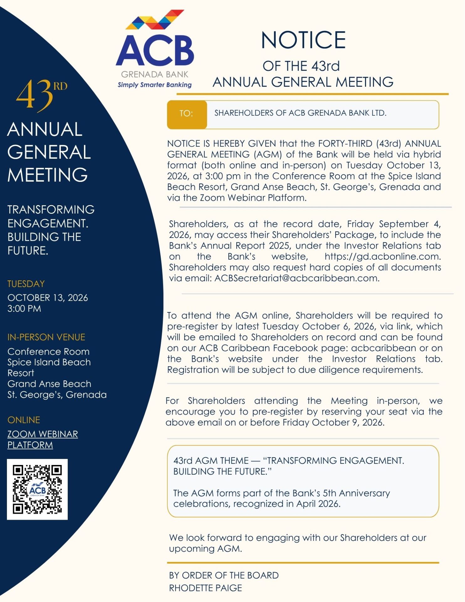 ACB Grenada Bank AGM Notice- Final